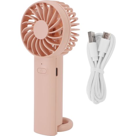 Freihändiger, Tragbarer Ventilator Mit Haken, 3 Geschwindigkeitsstufen, Leise, Usb-c-aufladbar, Leicht Und Kompakt (141 G), Pink