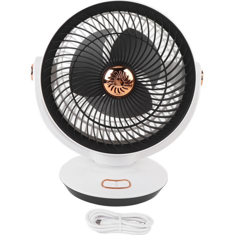 Tragbarer Usb-ventilator Mit Oszillation, 4 Geschwindigkeitsstufen Und Nachtlicht Für Büro, Schlafzimmer Oder Camping