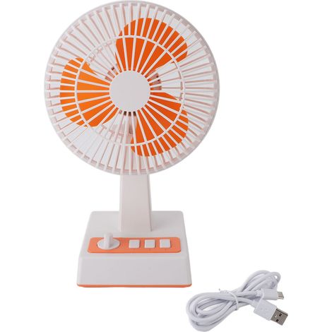 Usb-c-tischventilator, 3 Geschwindigkeitsstufen, Leise Und Leistungsstark, Retro-design Für Büro, Wohnzimmer Oder Schlafzimmer