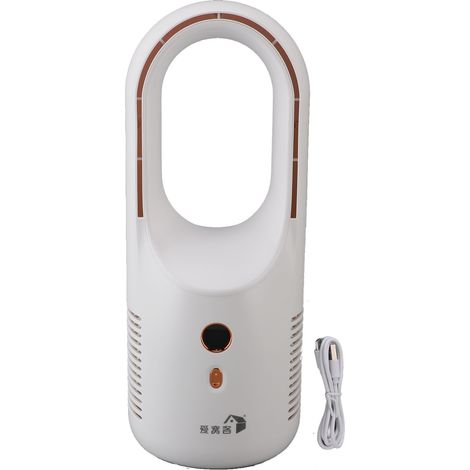 Leiser, Blattloser Tischventilator Mit 6 Geschwindigkeitsstufen, 1800-mah-akkuanzeige Und Usb-c-ladefunktion