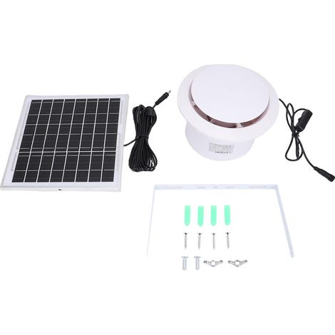 12v Solar-abluftventilator, Komplettset 8w Mit 6-zoll-solarpanel Für Gewächshaus, Hühnerstall Und Schuppen