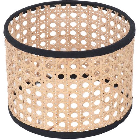 Sechseckiger Lampenschirm Aus Geflochtenem Rattan, 16 X 12 Cm, Für E14/e27-fassung – Pendelleuchte, Deckenleuchte, Wandleuchte