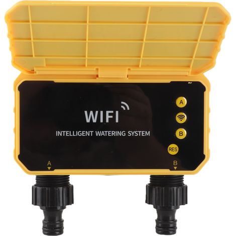 Solarbetriebene Wlan-bewässerungsuhr Mit 2 Steckdosen Und Regensensor Für Garten Und Terrasse