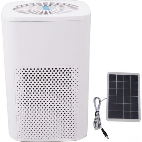 Solarbetriebener Auto-luftreiniger Mit 50-w-solarpanel, Aktivkohlefiltration Und Leisem Betrieb.