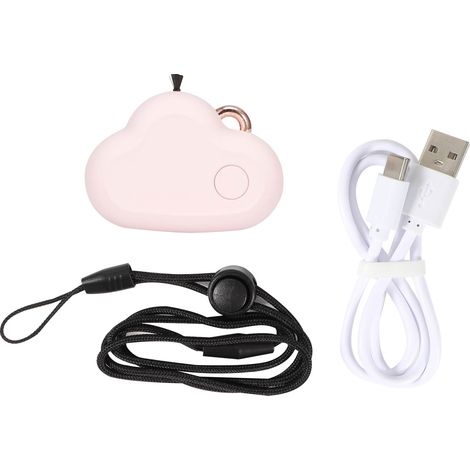 Tragbarer Negativ-ionen-luftreiniger, Rosa Wolkenform, Usb-aufladbar, Leise (18 Db), 32 Stunden Akkulaufzeit