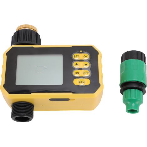Solarbetriebener Bewässerungstimer Mit Großem Lcd-display, Regensensor Und Wiederaufladbarem 2000-mah-akku