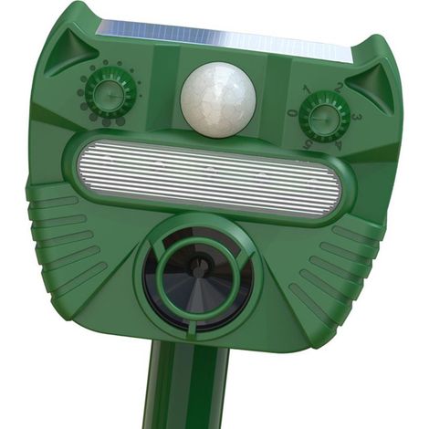 Solarbetriebener Haustierabwehrer Für Den Außenbereich – Bewegungsmelder Mit Ultraschall, Led Und Wasserdicht, 395 X 118 X 67 Mm