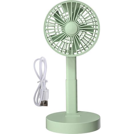 Faltbarer, Per Usb Aufladbarer Ventilator Mit 3 Geschwindigkeitsstufen, Leise, Höhenverstellbar, Umweltfreundlich – Für Büro, Schlafzimmer Und Reisen