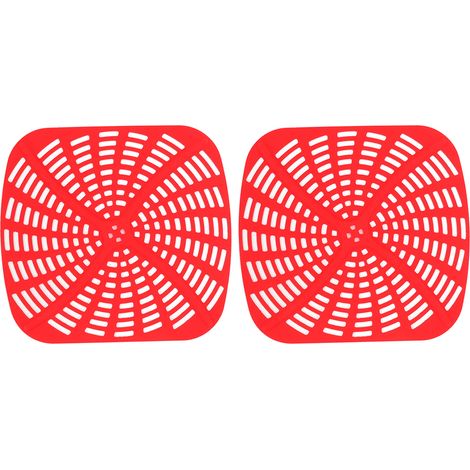 Wiederverwendbare Silikonmatte Für Die Ninja Foodi Ag301 Fritteuse – 2 Stück, Rot, Kratzfest, 22,2 X 20,7 Cm