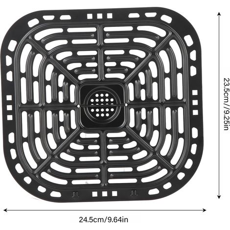 Grillplatte Für Heißluftfritteuse – Edelstahl 304, 23,5 X 24,5 Cm, Langlebig Und Spülmaschinenfest