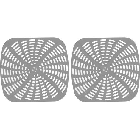 Wiederverwendbare Silikonmatte Für Die Ninja Foodi Ag301 Fritteuse – 2 Stück, Grau, Kratzfest, 22,2 X 20,7 Cm