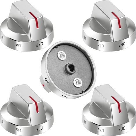 5er-set Bedienknöpfe Für Samsung Gasherde – Ersatz Für Dg64-00473a Und Dg64-00473b – Edelstahl-ausführung – Kompatibel Mit Nx58h5600ss Und Nx58j7750ss