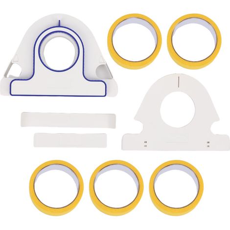 Set Mit 6 Zubehörteilen Zum Abkleben Von Fenstern, Türen Und Möbeln: Handabroller + 5 Rollen 25-mm-abklebeband.