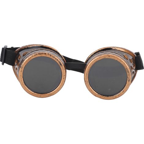 Retro-steampunk-schutzbrille Aus Abs Mit Austauschbaren Gläsern – Vintage-bronze, Schutzbrille