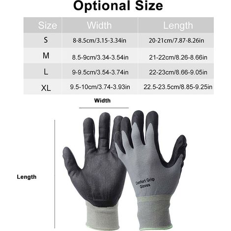 Professionelle Schutzhandschuhe Aus Nylon Und Nitril – Schnittfest (ansi-stufe 3), Größe L, Grau, 2er-pack