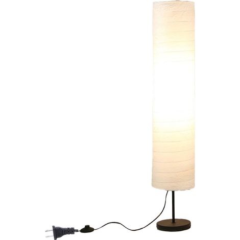 Moderne Stehlampe Aus Reispapier Mit Fußschalter – Weiß, 116 Cm