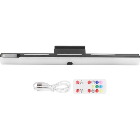 Wiederaufladbarer Magnetischer Led-streifen Mit Fernbedienung – 3 Farbtemperaturen + Rgb, 30 Cm, Schwarz