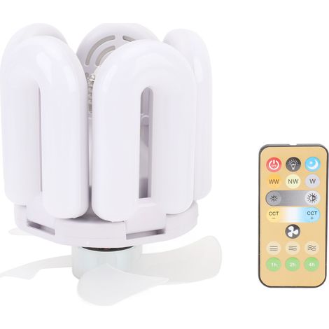 Deckenventilator Mit Dimmbarer Led-beleuchtung, 5 U-förmigen Flügeln, Fernbedienung, 3 Geschwindigkeitsstufen Und 3 Farbtemperaturen