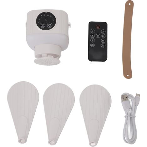 Usb-deckenventilator Mit Licht, 4 Geschwindigkeitsstufen, 7200-mah-akku, Fernbedienung, Weiß