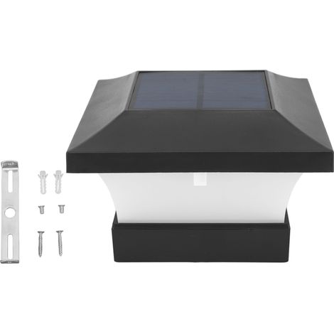 Solarbetriebene Außensäulenleuchte, 3 W, Kaltweiß 6000 K, Ip65, Integrierter 2000-mah-akku