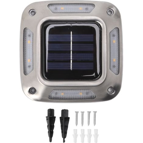 Wasserdichte Solar-wandleuchte Für Den Außenbereich – 8 Edelstahl-leds, Warmes Licht, Ideal Für Garten, Einfahrt Und Hof