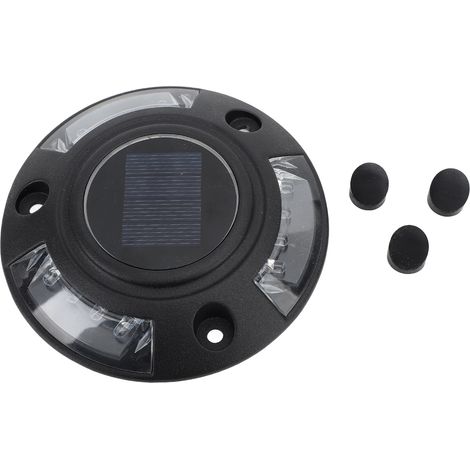 Solarbetriebener Beleuchteter Poller Für Einfahrten – Wasserdichte Led-straßenmarkierung (ip68) Aus Eloxiertem Aluminium, Blinkendes Rotes Licht