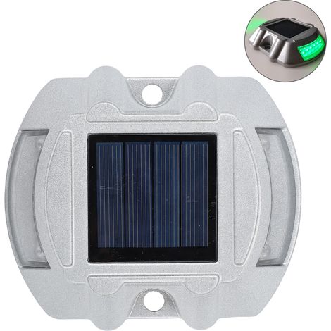 Solarbetriebene Außenbeleuchtung – Led-straßenmarkierung Aus Aluminiumlegierung, Grünes Licht, Hohe Helligkeit