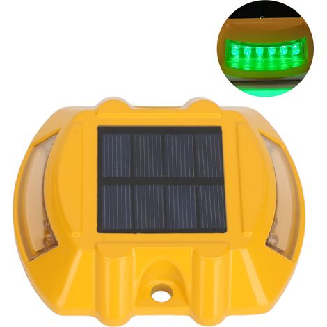 Solarbetriebene Einfahrtsleuchten – Ip68 Wasserdichte Grüne Led-leuchte Aus Aluminiumguss, 6 V, 1,8 W, Automatische Induktion