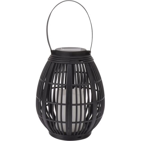 Solarbetriebene Rattanlaterne Für Den Außenbereich, Ip44 Wasserdicht, Für Garten, Terrasse Und Einfahrt