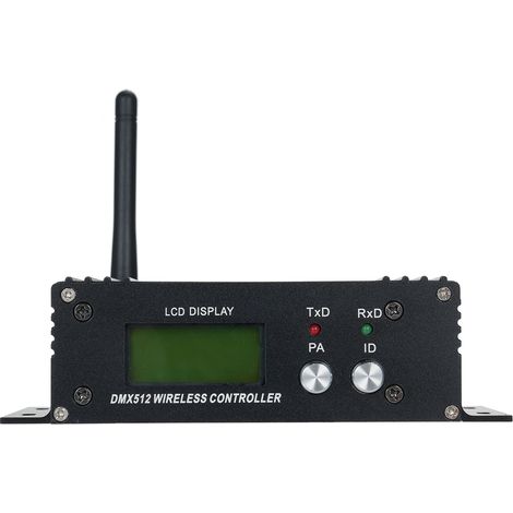 2,4-ghz-funk-dmx512-controller Mit Lcd-bildschirm, Einstellbarem Repeater, 35 Id-codes, 400 M Reichweite