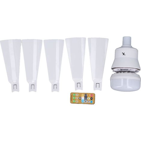 Deckenventilator Mit Integrierter Beleuchtung, 40 Cm, Funkfernbedienung, Dimmbar, Weiß, E26-fassung