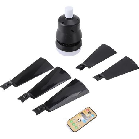 Deckenventilator Mit Integrierter Beleuchtung, 40 Cm, Fernbedienung, Dimmbar, E26, Schwarz