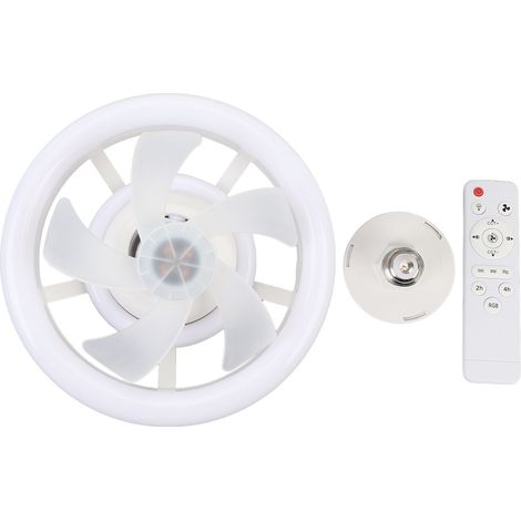 Led-deckenventilator Mit Dimmbarer Beleuchtung, Fernbedienung, 3 Geschwindigkeitsstufen, Rgb-effekt Und 360°-oszillation