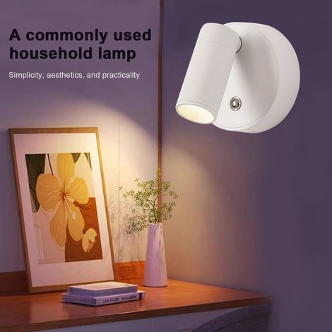 Verstellbare Magnetische Wandleuchte Mit Touch-steuerung, Wiederaufladbare Usb-c-leselampe Fürs Schlafzimmer, Neutrales Licht