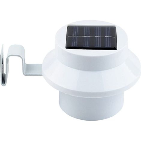 Wasserdichte Solar-wandleuchte Für Den Außenbereich – Zaun-, Balkon- Oder Markisenbeleuchtung, Kaltweißes Led-licht, 3 Leds, 8 Stunden Akkulaufzeit