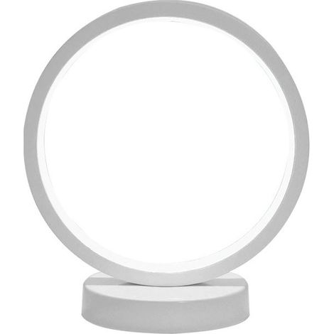 Runde Led-nachttischlampe Im Nordischen Design, Energiesparend Und Mit Hohem Sehkomfort – Weiß