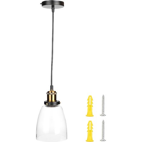 Moderne Led-glas-pendelleuchte Mit E27-fassung – Deckenleuchte Für Büro, Café, Flur Oder Esszimmer