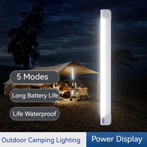 Led-campinglampe Für Den Außenbereich – Ly-1003e – 40 Cm, 4800 Mah, 5 Modi, Magnetisch, Wasserdicht, Usb-aufladbar
