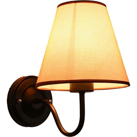 Moderne Led-wandleuchte Aus Emailliertem Eisen Mit Stoffschirm, 110–240 V, Für Wohnzimmer, Schlafzimmer Oder Restaurant