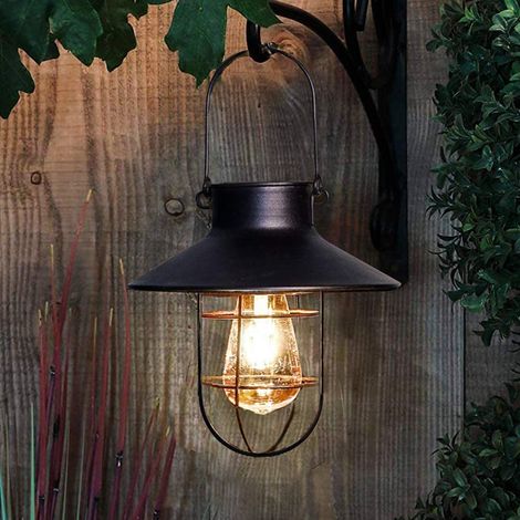 Vintage Solar-gartenlaterne Aus Schmiedeeisen Mit Warmweißer Led-lampe – Ideal Für Garten, Terrasse Und Einfahrt