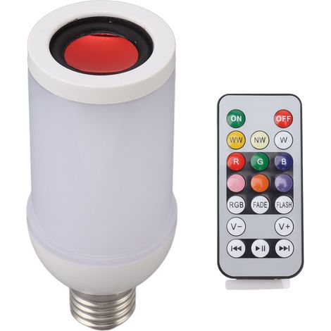 E27 Led-lampe Mit Bluetooth-lautsprecher, Rgb-musiklicht Mit Wechselnder Helligkeit Und Integrierter Fernbedienung