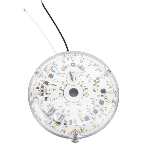 Led-deckenventilator-beleuchtungsset, 10 Cm, 18 W, 2000 Lm, Dimmbar, Magnetische Befestigung, Warmweißes Licht (3000 K)