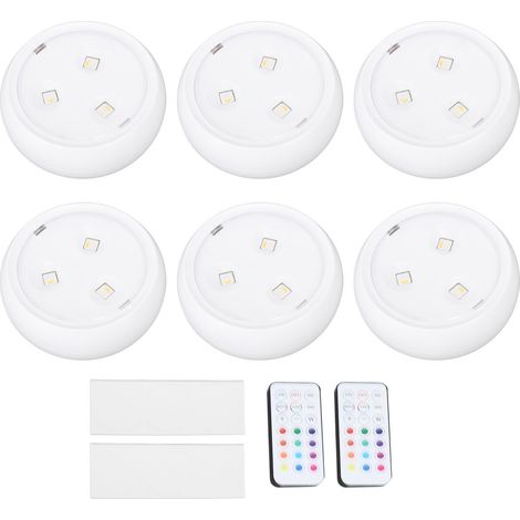 Kabellose Led-strahler Mit Rgb-fernbedienung, Timer Und Dimmfunktion Für Schränke, Regale Und Unterschränke