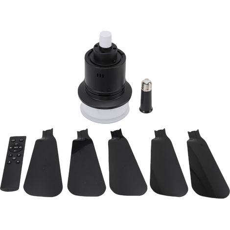 Deckenventilator Mit Dimmbarer Led-beleuchtung, Fernbedienung Und App-steuerung, E26/e27-sockel, Schwarz