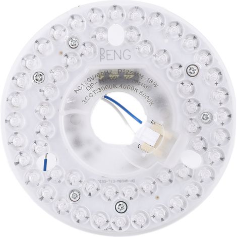 Led-nachrüstsatz Für 12,5 Cm Deckenventilator, 18 W, 3 Farbtemperaturen (3000 K/4000 K/6000 K), Dimmbar