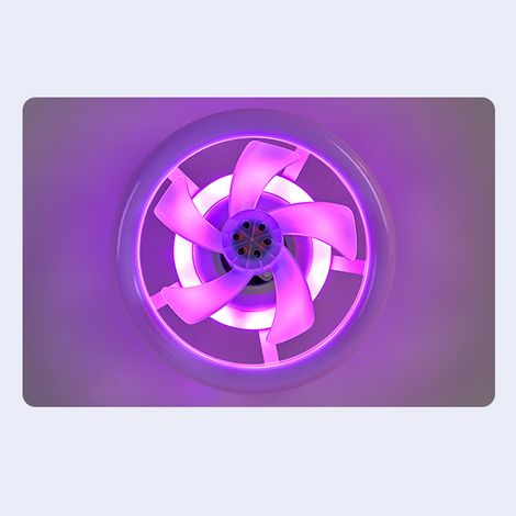 Ventilatorlampe Mit E27-fassung, Fernbedienung, Stufenlose Farbvariation In 3 Farben + Rgb