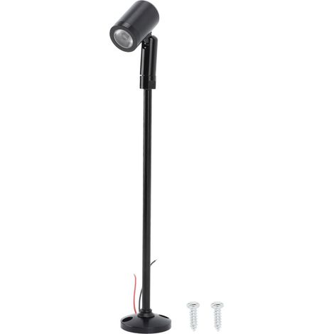 Mini-led-strahler Für Schmuckvitrinen – 21 Cm, Aluminium, 12 V Dc, Weißes Licht, Vertikale Montage