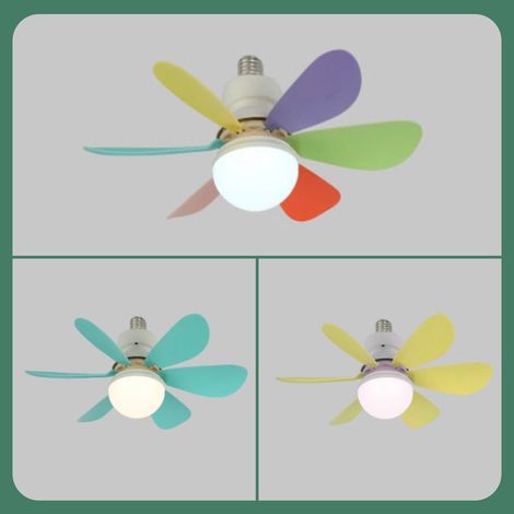 E27 Deckenventilator Mit Leuchte, Fernbedienung, 3-farben-dimmfunktion Und Timer, 40 W