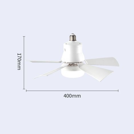 Abnehmbarer Wandventilator/lampe Mit Fernbedienung, Stufenlosem Dimmer, 3 Farben, E27-fassung, Speicherfunktion Und Timer