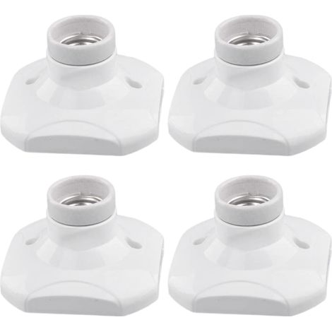 Weiße Keramik-e27-decken-/wandlampenfassung – 4er-set, 94 X 94 X 51 Mm, Hitzebeständig